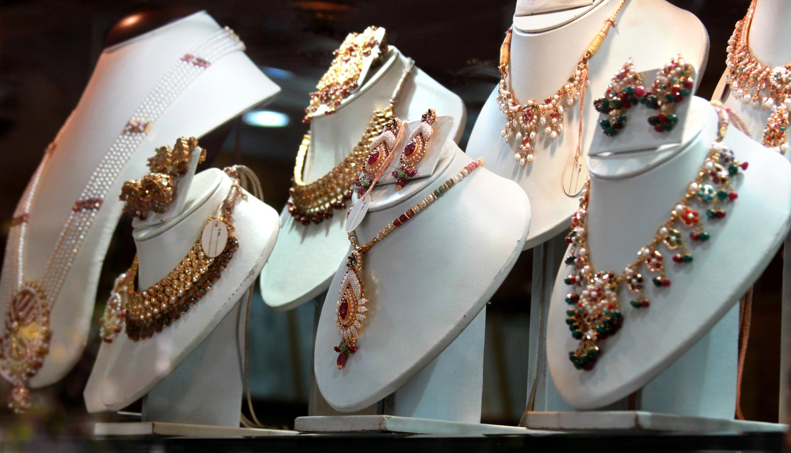 fashion jewelry on display at the store