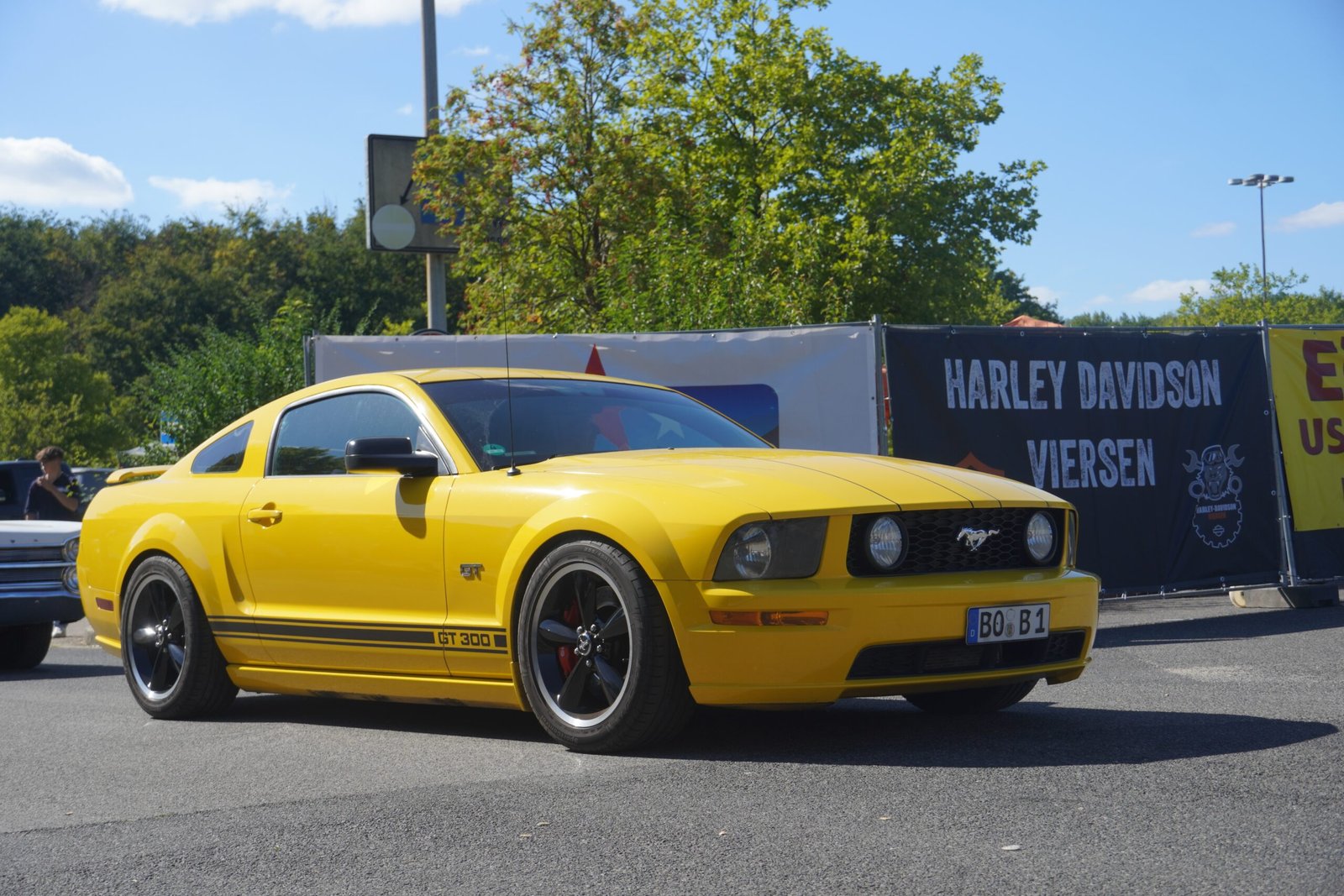 Grefrath,germany-august,28,2022:,2005,Yellow,Mustang,Gt,300,At,Grefrath,Us