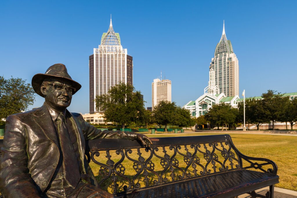 Cityscape,View,Of,Downtown,Mobile,,Alabama.